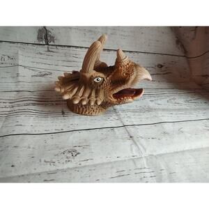 Dinosaur Triceratops Hand Puppet Magic Time 2018 Flexible Rubber